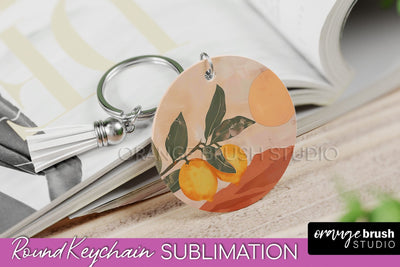 Boho Keychain - Minimalist Landscape Sublimation Design Sublimation OrangeBrushStudio 