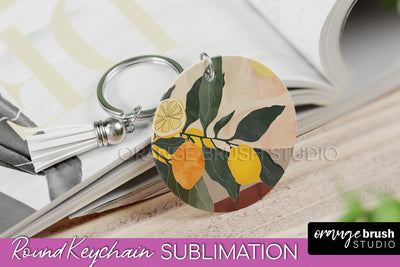 Boho Keychain - Minimalist Landscape Sublimation Design Sublimation OrangeBrushStudio 