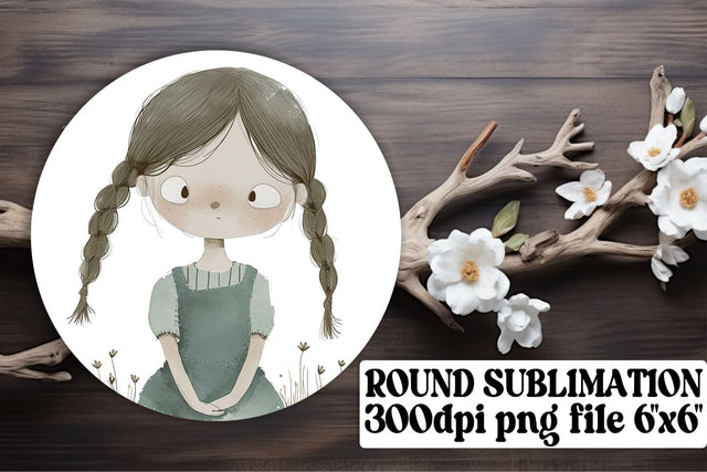 Boho Kids Circle Coasters: Colorful Sublimation Joy Sublimation afrosvg 