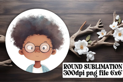 Boho Kids Circle Keychain: Adorable Accessory Sublimation afrosvg 