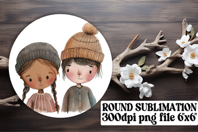 Boho Kids Circle Keychain: Whimsy on-the-Go Sublimation afrosvg 