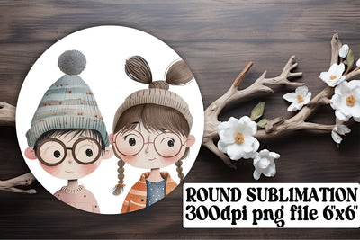 Boho Kids Circle Sublimation: Car Coaster Marvels Sublimation afrosvg 