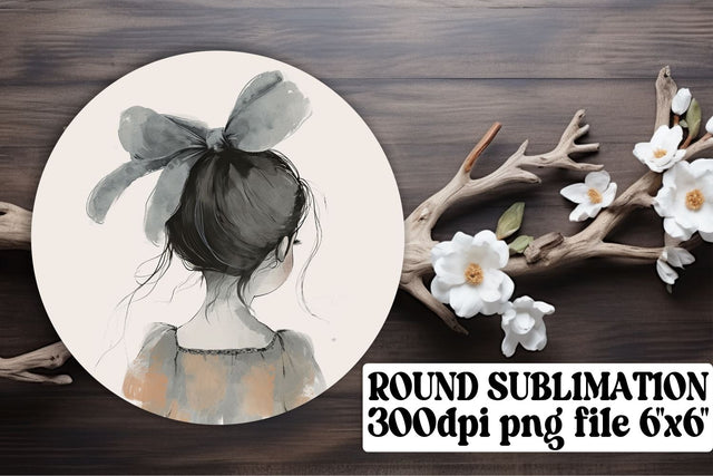 Boho Kids Circle Sublimation: Whimsical Keychain Delights Sublimation afrosvg 