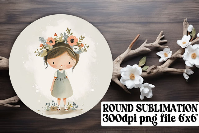 Boho Kids Round Keychains: Whimsical Wonders Sublimation afrosvg 