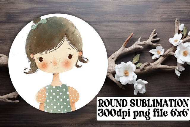 Boho Kids Round Ornament Designs: Charming Creations Sublimation afrosvg 