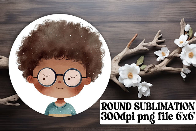 Boho Kids Sublimation Delights: Circular Wonder Sublimation afrosvg 