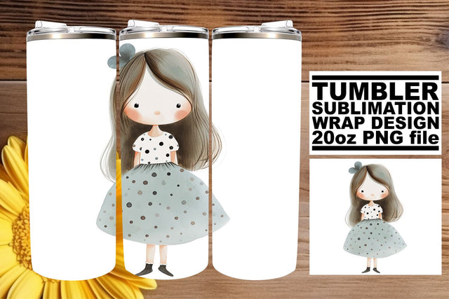 Boho Kids Watercolor Tumbler Patterns - 20oz Sublimation afrosvg 