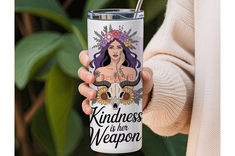 Boho Kindness 20oz Tumbler Wrap Sublimation DesignSVG 