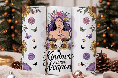 Boho Kindness 20oz Tumbler Wrap Sublimation DesignSVG 