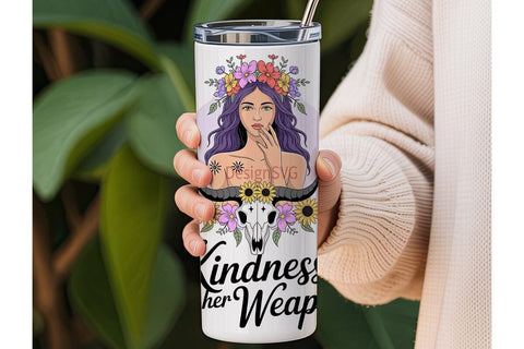 Boho Kindness 20oz Tumbler Wrap Sublimation DesignSVG 