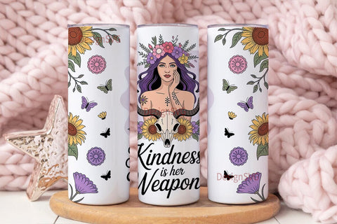 Boho Kindness 20oz Tumbler Wrap Sublimation DesignSVG 