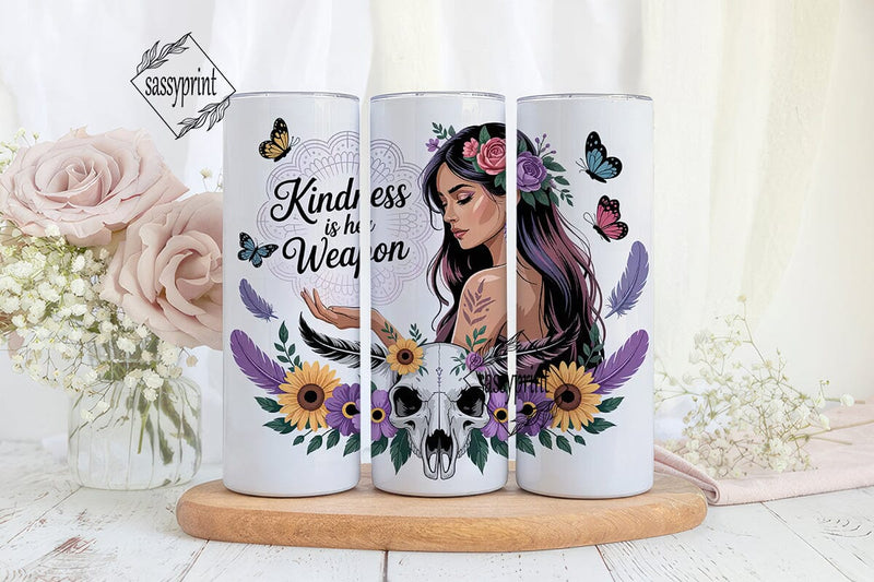 Boho Kindness 20oz Tumbler Wrap Sublimation sassyprint 