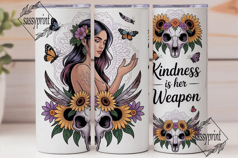 Boho Kindness 20oz Tumbler Wrap Sublimation sassyprint 
