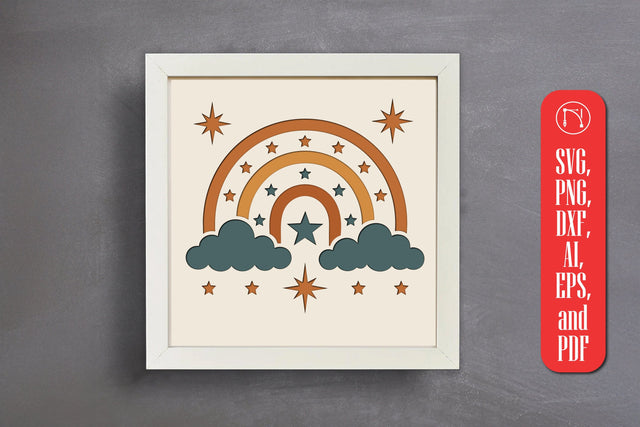 Boho Landscape Paper Cut Shadow Box SVG SVG MD JOYNAL ABDIN 