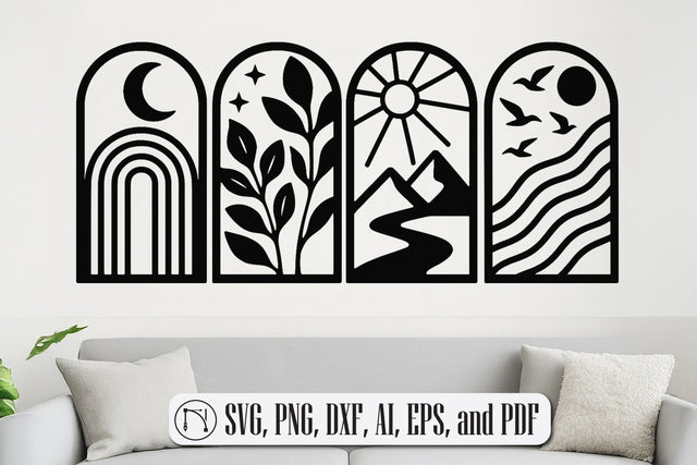 Boho Laser Cut Wall Art SVG cut File SVG MD JOYNAL ABDIN 