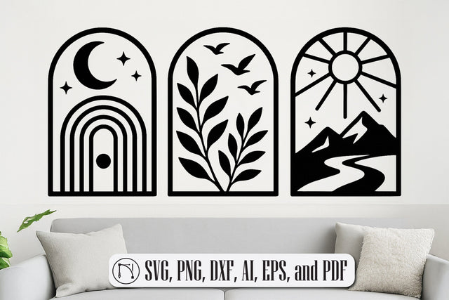 Boho Laser Cut Wall Art SVG cut File SVG MD JOYNAL ABDIN 