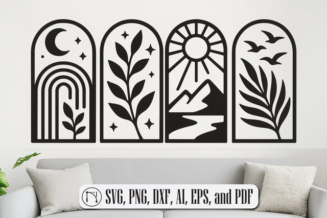 Boho Laser Cut Wall Art SVG cut File SVG MD JOYNAL ABDIN 