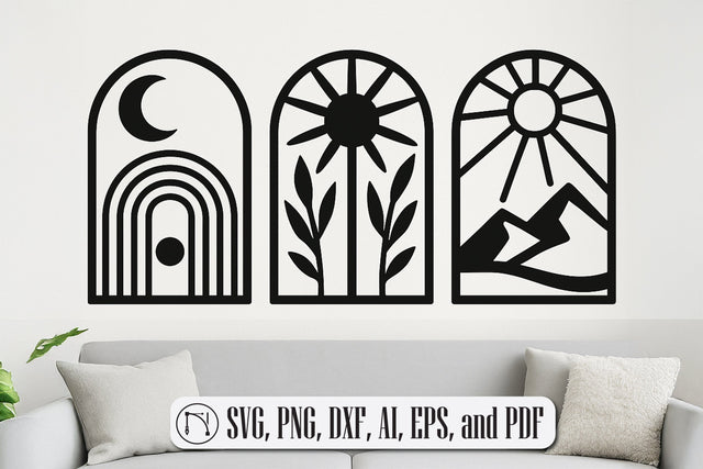 Boho Laser Cut Wall Art SVG cut File SVG MD JOYNAL ABDIN 