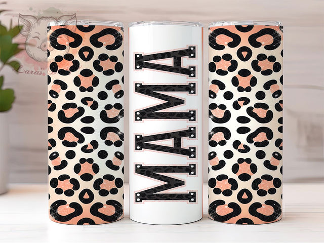 Boho Leopard Print Mama Tumbler Wrap, Animal Print Wrap, Leopard Mom Design, Boho Mama Sublimation, Trendy Mom Tumbler, Wild Mama Wrap, Leopard Print Tumbler Design Sublimation Lara' s Designs 