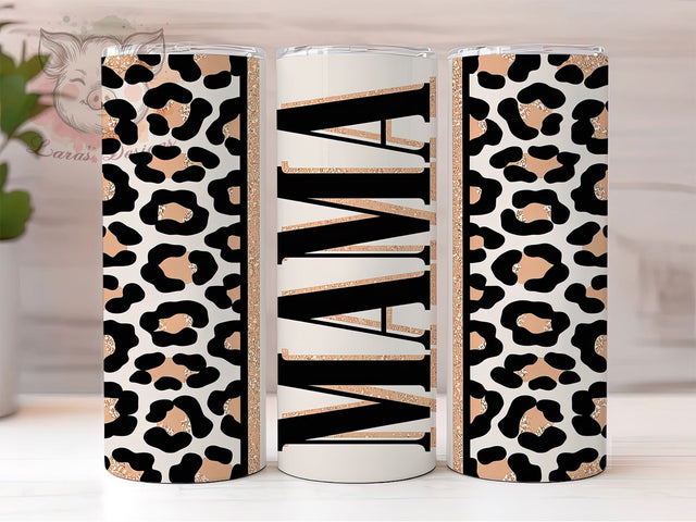 Boho Leopard Print Mama Tumbler Wrap, Animal Print Wrap, Leopard Mom Design, Boho Mama Sublimation, Trendy Mom Tumbler, Wild Mama Wrap, Leopard Print Tumbler Design Sublimation Lara' s Designs 