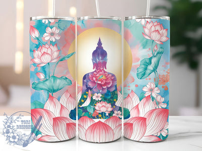 Boho Lotus Yoga Meditation Tumbler Wrap, Lotus Tumbler Design, Meditation Tumbler Wrap, 20Oz Sublimation Wrap, Boho Lotus Tumbler, Mindfulness Cup Design, Yoga Gift Tumbler Sublimation ToriDesigns 