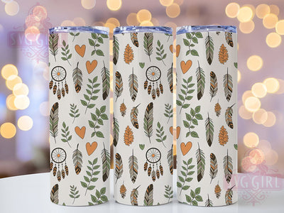 Boho Mandala Botanical Leaf Tumbler, Aesthetic Leaf Cup, 20Oz Tumbler Wrap, Sublimation Boho Design, Botanical Mandala Drinkware, Hippie Leaf Mug Wrap, Bohemian Leaf Tumbler Sublimation SvggirlplusArt 