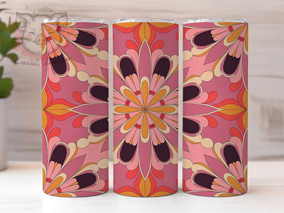 Boho Mandala Tribal Style Tumbler, Tribal Wrap, 20Oz Tumbler, Sublimation Design, Bohemian Style, Earthy Vibes, Mandala Pattern Sublimation Lara' s Designs 