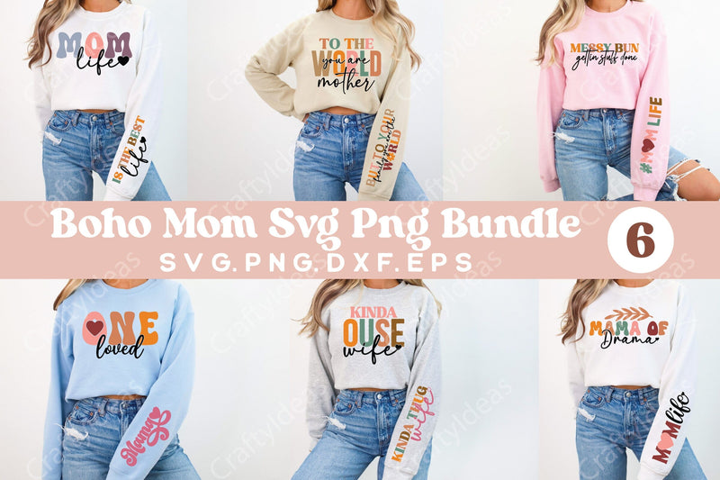 Boho Mom Svg Bundle, Mother's Day Sleeve Png Bundle, Mother's Day SVG SVG Crafty Ideas 