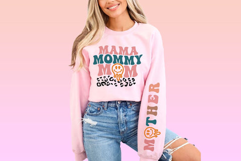 Boho Mom Svg Png Bundle, Mom Sleeve Shirt Design Svg, Positive Mama Quotes Svg Png, Mom Mama Life Svg, Coffee Mom Svg, Trendy Mom Shirt Png SVG BB Type Studios 