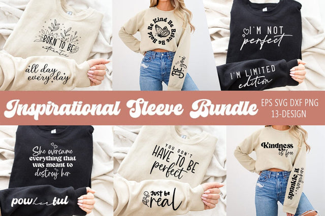 Boho Motivational SVG PNG Bundle | Self Love svg bundle l Inspirational Sleeve Sweatshirt Design Svg Bundle | Empowered Women Svg | Png file SVG FiveStarCrafting 