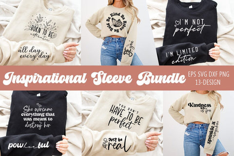 Boho Motivational SVG PNG Bundle | Self Love svg bundle l Inspirational Sleeve Sweatshirt Design Svg Bundle | Empowered Women Svg | Png file SVG FiveStarCrafting 