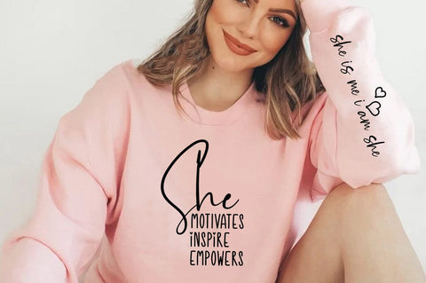 Boho Motivational SVG PNG Bundle | Self Love svg bundle l Inspirational Sleeve Sweatshirt Design Svg Bundle | Empowered Women Svg | Png file SVG FiveStarCrafting 