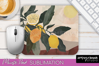 Boho Mouse Pad, Minimalist Landscape Mousepad Sublimation Sublimation OrangeBrushStudio 