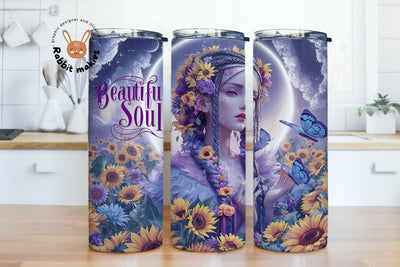 Boho Mystic 20oz Wrap design, Beautiful Soul 20oz Skinny Tumbler Sublimation Design Sublimation Rabbitmakies 