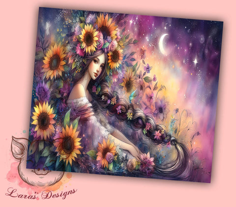 Boho Mystic Tumbler, 20oz Sublimation Wrap, Bohemian Tumbler Design, Digital Download Tumbler PNG, Mystic Tumbler Wrap, Custom Tumbler Design, Inspirational Tumbler Wrap Sublimation Lara' s Designs 