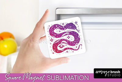 Boho Mystical Magnet Sublimation - Celestial Fridge Magnet Sublimation OrangeBrushStudio 