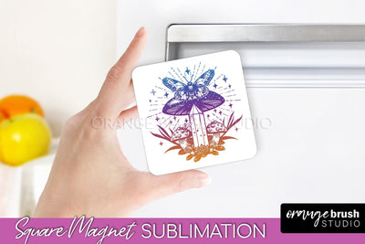Boho Mystical Magnet Sublimation - Celestial Fridge Magnet Sublimation OrangeBrushStudio 