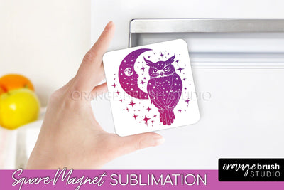 Boho Mystical Magnet Sublimation - Celestial Fridge Magnet Sublimation OrangeBrushStudio 
