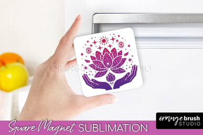 Boho Mystical Magnet Sublimation - Celestial Fridge Magnet Sublimation OrangeBrushStudio 