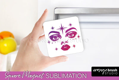 Boho Mystical Magnet Sublimation - Celestial Fridge Magnet Sublimation OrangeBrushStudio 