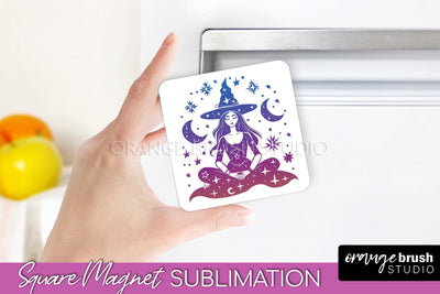 Boho Mystical Magnet Sublimation - Celestial Fridge Magnet Sublimation OrangeBrushStudio 
