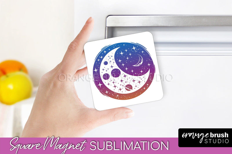 Boho Mystical Magnet Sublimation - Celestial Fridge Magnet Sublimation OrangeBrushStudio 