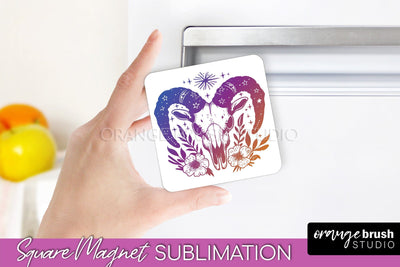 Boho Mystical Magnet Sublimation - Celestial Fridge Magnet Sublimation OrangeBrushStudio 