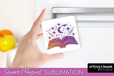 Boho Mystical Magnet Sublimation - Celestial Fridge Magnet Sublimation OrangeBrushStudio 