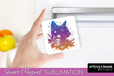 Boho Mystical Magnet Sublimation - Celestial Fridge Magnet Sublimation OrangeBrushStudio 