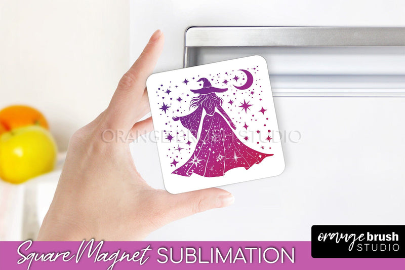 Boho Mystical Magnet Sublimation - Celestial Fridge Magnet Sublimation OrangeBrushStudio 
