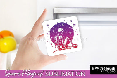 Boho Mystical Magnet Sublimation - Celestial Fridge Magnet Sublimation OrangeBrushStudio 