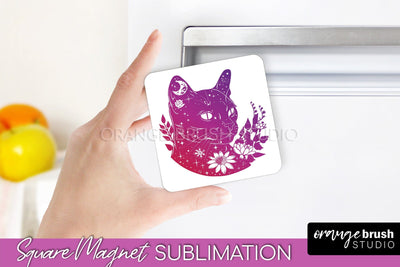 Boho Mystical Magnet Sublimation - Celestial Fridge Magnet Sublimation OrangeBrushStudio 