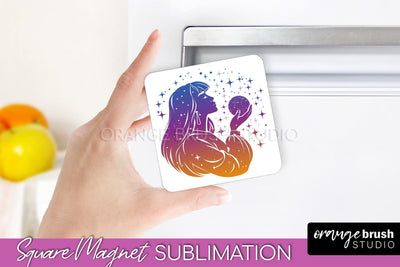 Boho Mystical Magnet Sublimation - Celestial Fridge Magnet Sublimation OrangeBrushStudio 