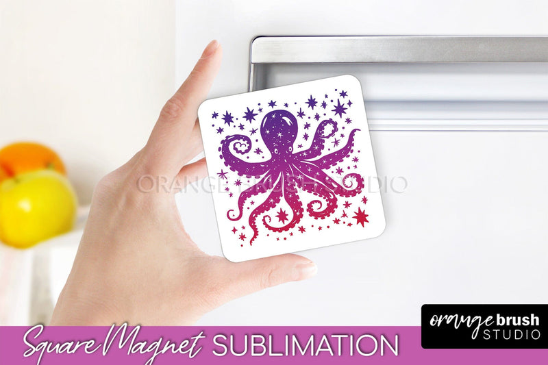 Boho Mystical Magnet Sublimation - Celestial Fridge Magnet Sublimation OrangeBrushStudio 